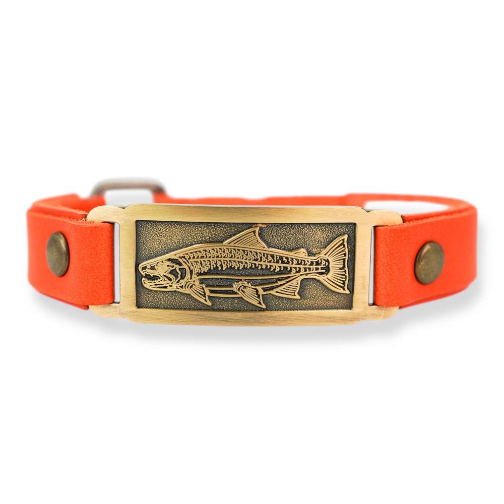 FYSH Foundation Sight Line Provisions ORANGE Leather Bracelet