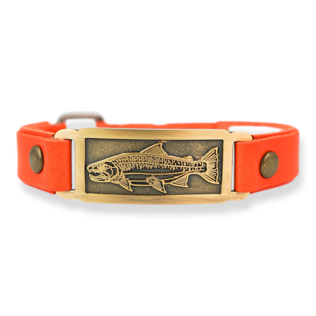 FYSH Foundation Sight Line Provisions ORANGE Leather Bracelet